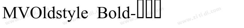MVOldstyle Bold字体转换